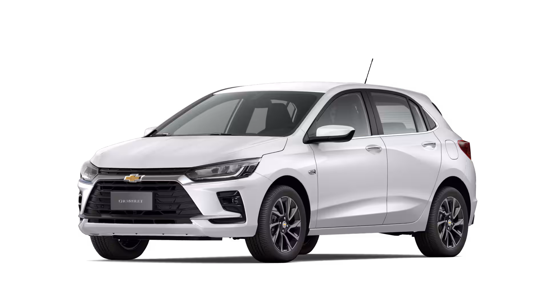 Chevrolet Onix Premier 2026 em estúdio, vista 3/4 dianteira